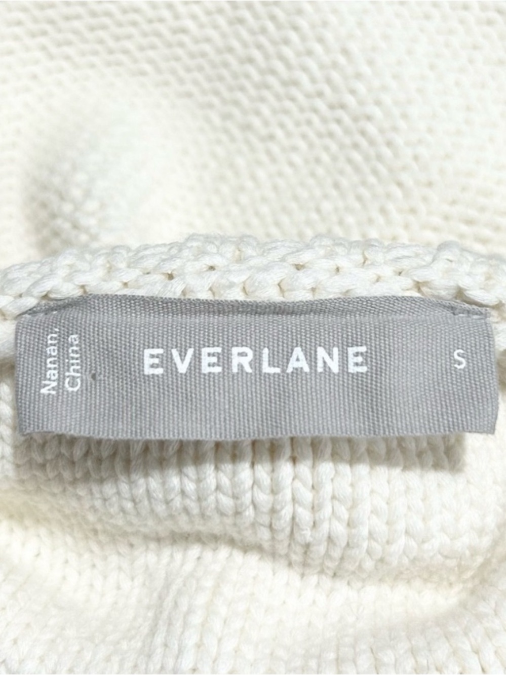 Everlane The Texture Cotton Cable Sweater Bone S - Picture 5 of 5
